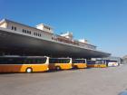 Buses lined up at Dubrovnik’s main bus station, ready to take passengers anywhere in the city or to nearby towns