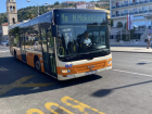 Dubrovnik's buses are bright orange, making them easy to spot