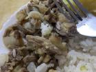 Boiled mutton, potato, and rice