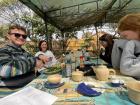 Lunch stop at Dedza Pottery Studio on our way to Lake Malawi. Dedza Mountain offers views into Mozambique, and the studio is known for pottery, a lodge, and cheesecake at their restaurant.