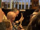 This is a trad session in action. you can see the banjo and flute being played here.