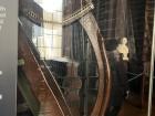 This is a famous harp kept at Trinity College Dublin. The harp is an important traditional Irish instrument, and this specific harp is rumored to be the harp of an accomplished Gaelic king who lived a thousand years ago!