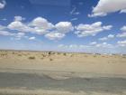 The road in Dorngovi Province during May - this is what the Gobi Desert looks like when it is warm outside.