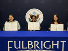 This was the ceremony at the end of orientation, where my university mentor, a Foreign Service Officer, and I signed my contract for my time here