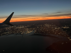 The sunset on my flight to Copenhagen flying out of Dublin!