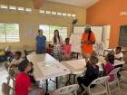 Teaching English with some other volunteers