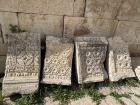 The prints that were on the stones in Jerash's ancient Roman city