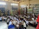 Students using the library! 