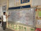Teacher Souen teaching sixth grade 
