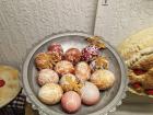 Eggs mixed with the oak leaves are a symbol of new life