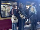 Hopping onto the S-Bahn at Warschauer Straße