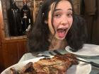 A silly picture of me at dinner this week with my friend 