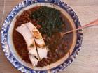 Posho served with beans and greens