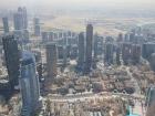Looking down on Dubai from the top of Burj Khalifa