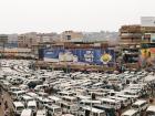 Old taxi park in the capital city, Kampala