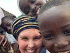 Smiling with kids at the Damba festival