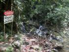 A waterfall in Belize, be sure to follow the signs!