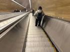 This is the escalator down to one of the subways in Prague! Prague's subways are some of the farthest underground in the world