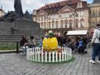 Old Town Square's market had cute egg decorations around the historical statues