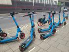 In addition to bikes, people use rented scooters to get around!