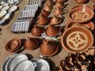 These tajines are being sold in the souk