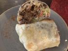 Burritos de Carnitas: A pork burrito from a Latin American restaurant in Madrid