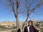 Me in front of the city of Toledo, Spain known for its Semana Santa processions