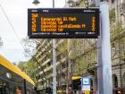 Nearly every transportation stop, whether for trams, buses, or metro stations, features digital screens displaying real-time arrival times and destinations.