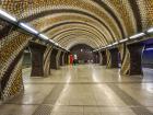 This metro station is close to my apartment, Metro Line 4 (also known as the green route). It was recently opened, featuring a beautiful mosaic tunnel in the middle of either side of the tracks.