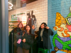 Me and my friends at Ben & Jerry's in London!