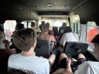 While in Puerto Viejo, half of the group in a van to travel to our next destination