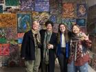 Some of my friends and me at an informal art show