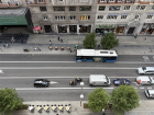 Roads in Madrid's city center are generally single-lane for cars, often with a secondary bus lane and sometimes a bike lane