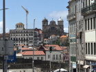 Downtown Porto, Portugal, has many hills and buildings