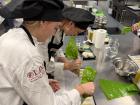 On our cooking uniforms for my gastronomy class, you can see the emblem of our school, which is named after Lorenzo de' Medici