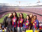 Fuimos a un partido de fútbol en el estadio Camp Nou