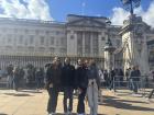 This is me and my friends who visited in front of Buckingham Palace!
