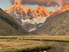View of a valley in the Huayhuash mountain range