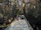 My Americorps crew resting on a bridge we built in Congaree, SC
