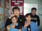 Boys in my class goofing off