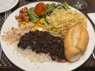 A typical plate that a Brazilian would eat day-to-day (plus meat!)