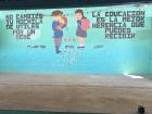 A mural reminding the importance of receiving an education
