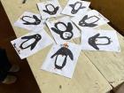 Penguins that my library kids and I drew