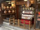 Stand selling "senbei", a type of rice cracker