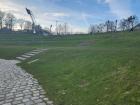 The lakeside area of the Olympiapark lake