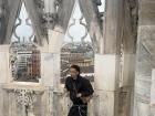 My brother at the top of the Duomo