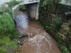 A heavily polluted Guatemalan river