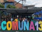 Me and my fellow Peace Corps Volunteers posing for a drone shot in Comuna 13, Medellín