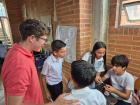 Some of my hard-working students trying to solve a puzzle in English