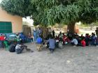 A meeting with community members after completing the cleanup